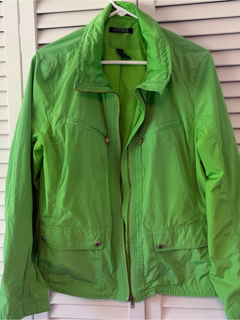 Ralph Lauren Neon Green Lightweight Utility Jacket